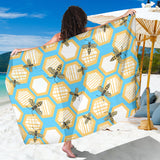 Bee Honeycomb Pattern Sarong