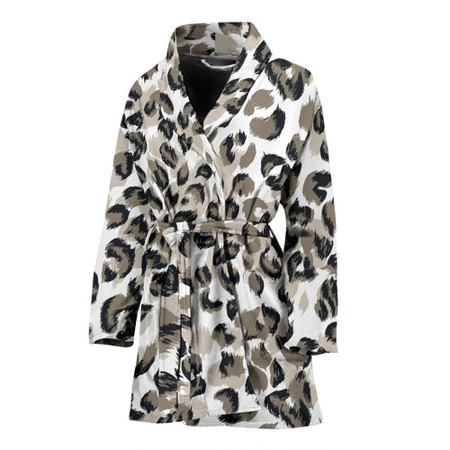 Leopard Skin Print Pattern Women'S Bathrobe