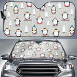 Cute Penguin Christmas Pattern Car Sun Shade