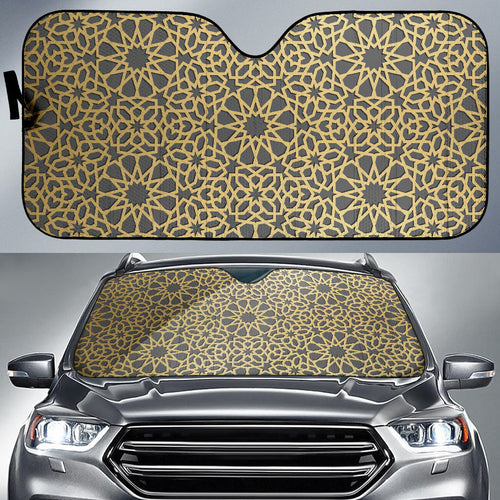 Arabic Star Gold Pattern Car Sun Shade