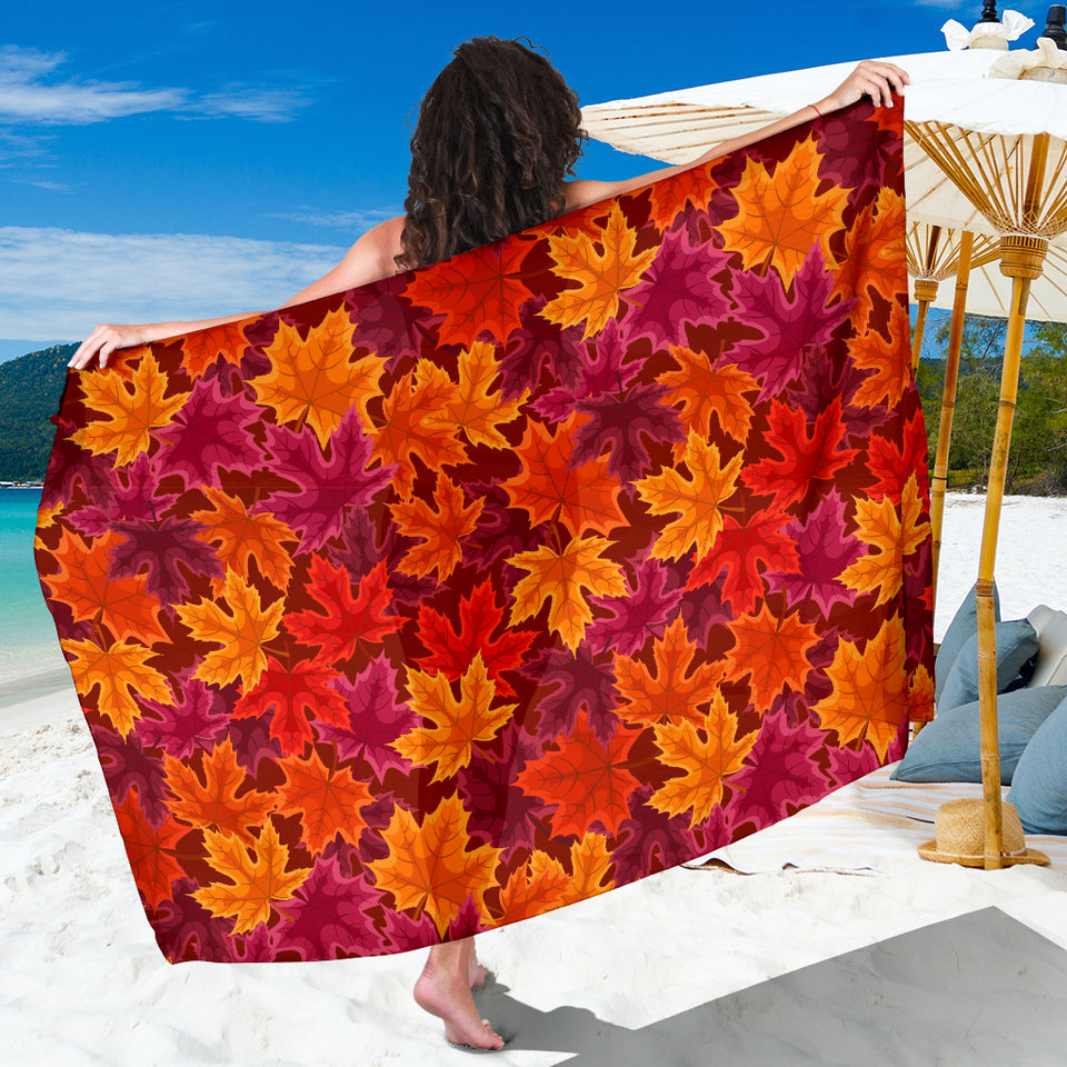 Autumn Maple Leaf Pattern Sarong