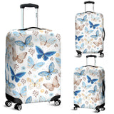 Blue Butterfly Pattern Luggage Covers