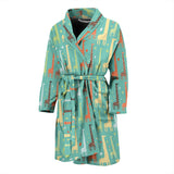 Giraffe Pattern Print Design 01 Men's Bathrobe