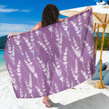 Lavender Flowers Purple Pattern Sarong