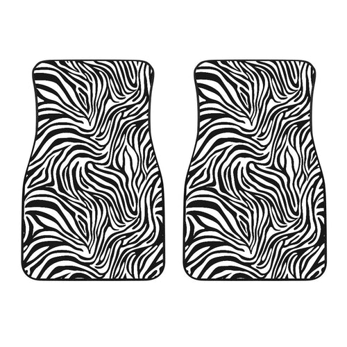Zebra Skin Pattern Front Car Mats