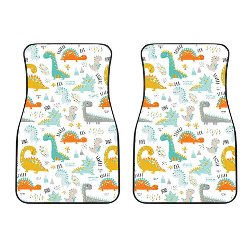 Cute Funny Kids Dinosaurs Pattern Front Car Mats