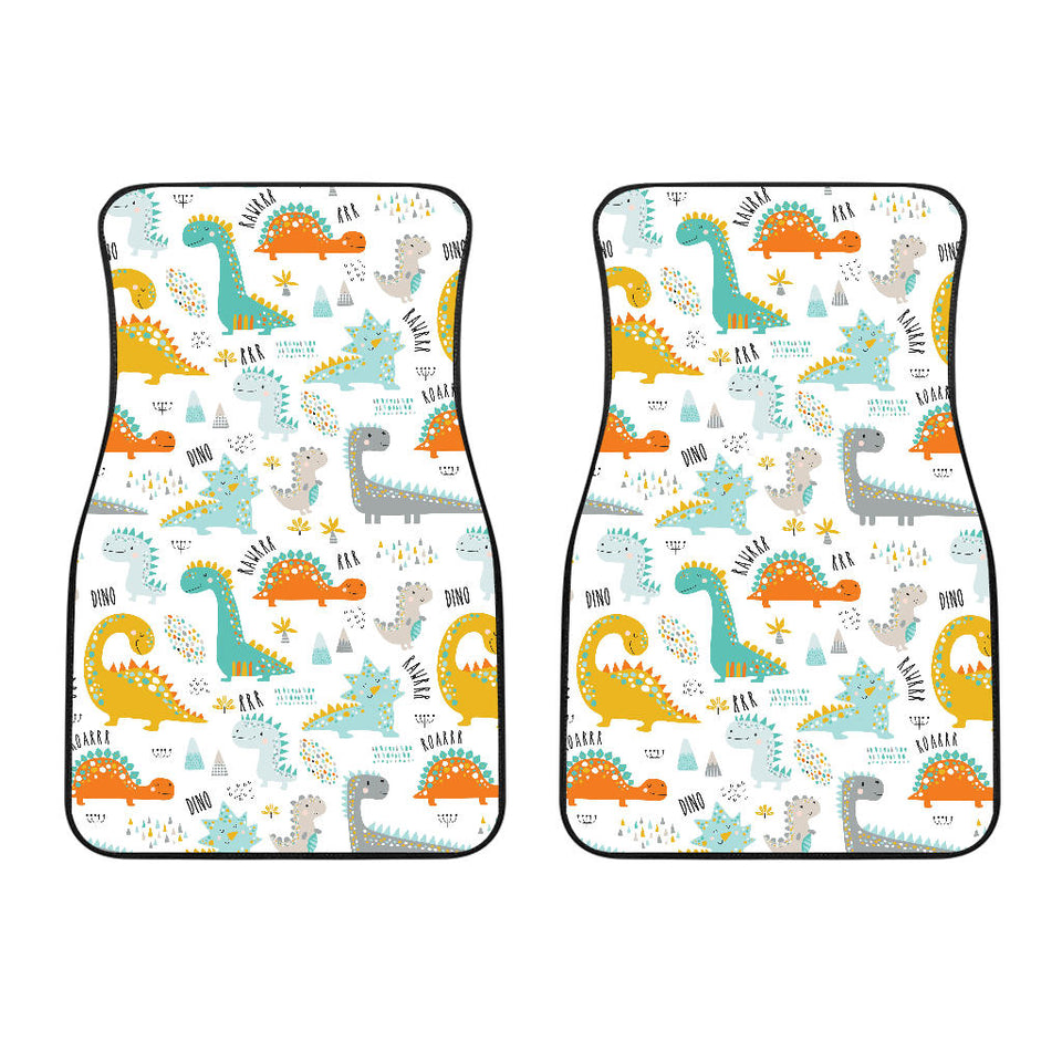 Cute Funny Kids Dinosaurs Pattern Front Car Mats