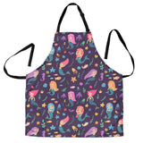 Beautiful Mermaid Fish Jellyfish Algae Other Marine World Adjustable Apron