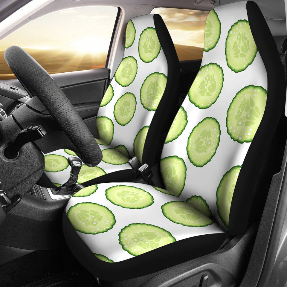 Cucumber Slices Pattern Universal Fit Car Seat Covers