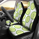 Cucumber Slices Pattern Universal Fit Car Seat Covers
