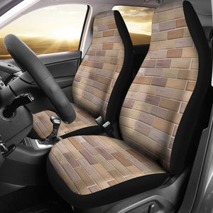 Brick Printed Pattern Print Design 01 Universal Fit Car Seat Covers