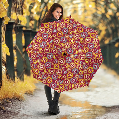 Gear Pattern Print Design 04 Umbrella