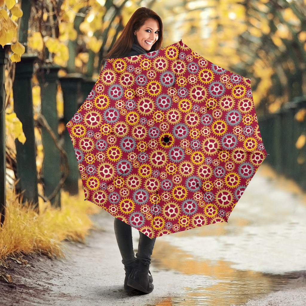 Gear Pattern Print Design 04 Umbrella
