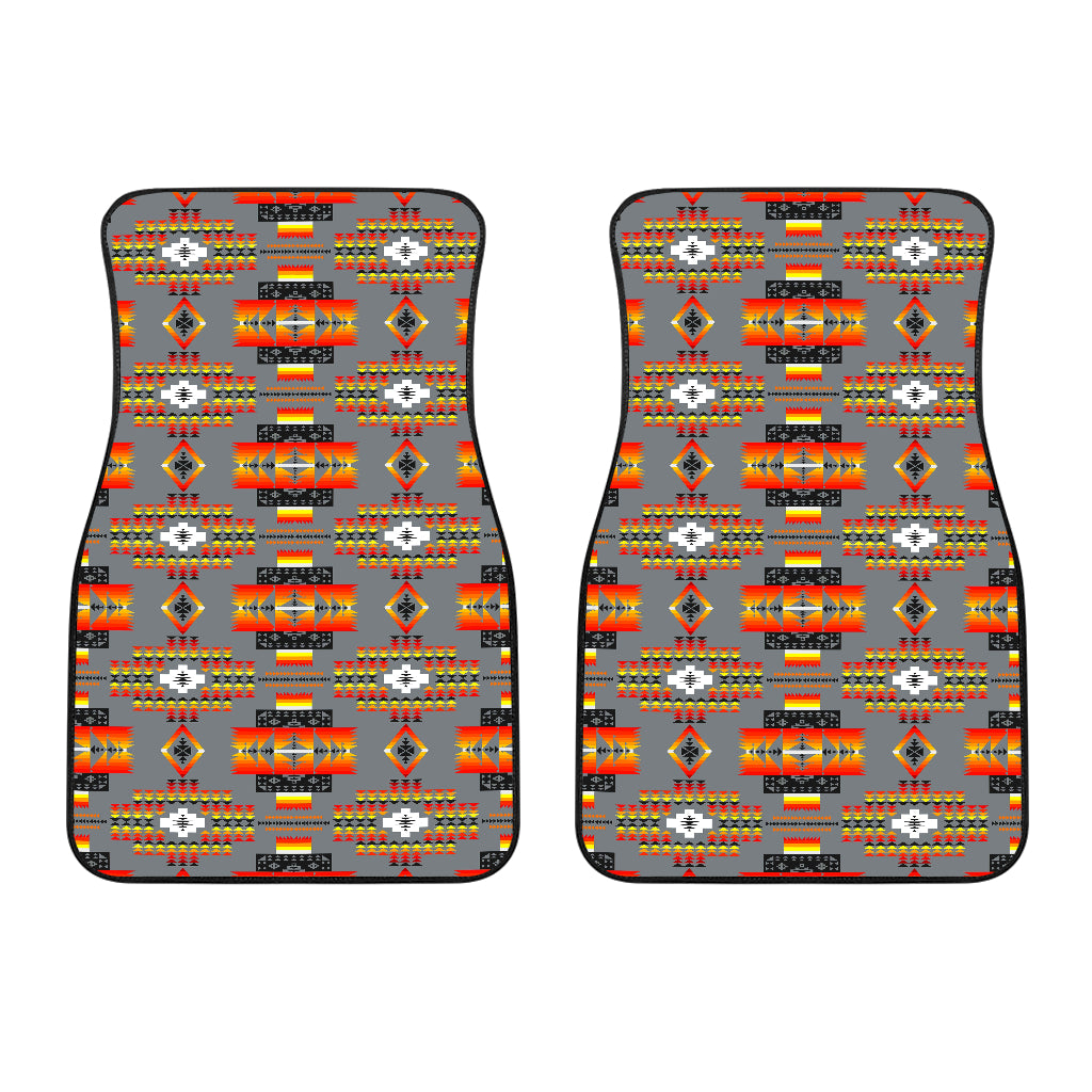 Seven Tribes Gray Front Car Mats (Set Of 2)