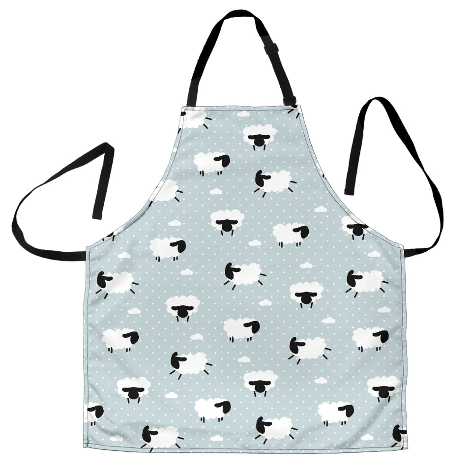 Sheep Polka Dot Cloud Pattern Adjustable Apron