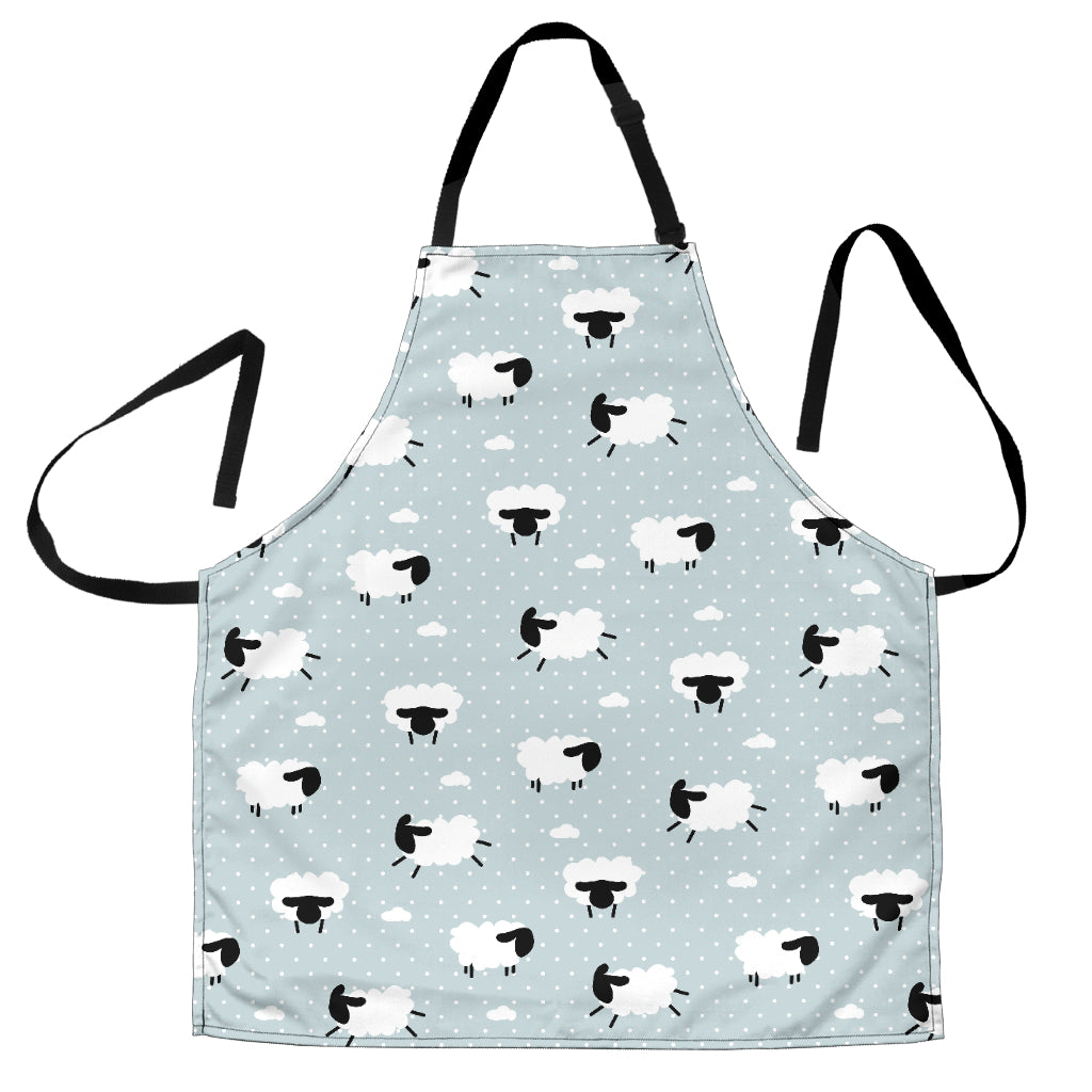 Sheep Polka Dot Cloud Pattern Adjustable Apron