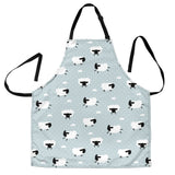 Sheep Polka Dot Cloud Pattern Adjustable Apron