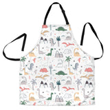 Cute Cartoon Dinosaurs Tree Pattern Adjustable Apron