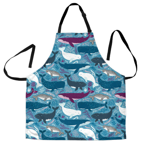 Whale Design Pattern Adjustable Apron