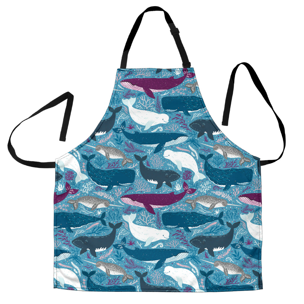 Whale Design Pattern Adjustable Apron