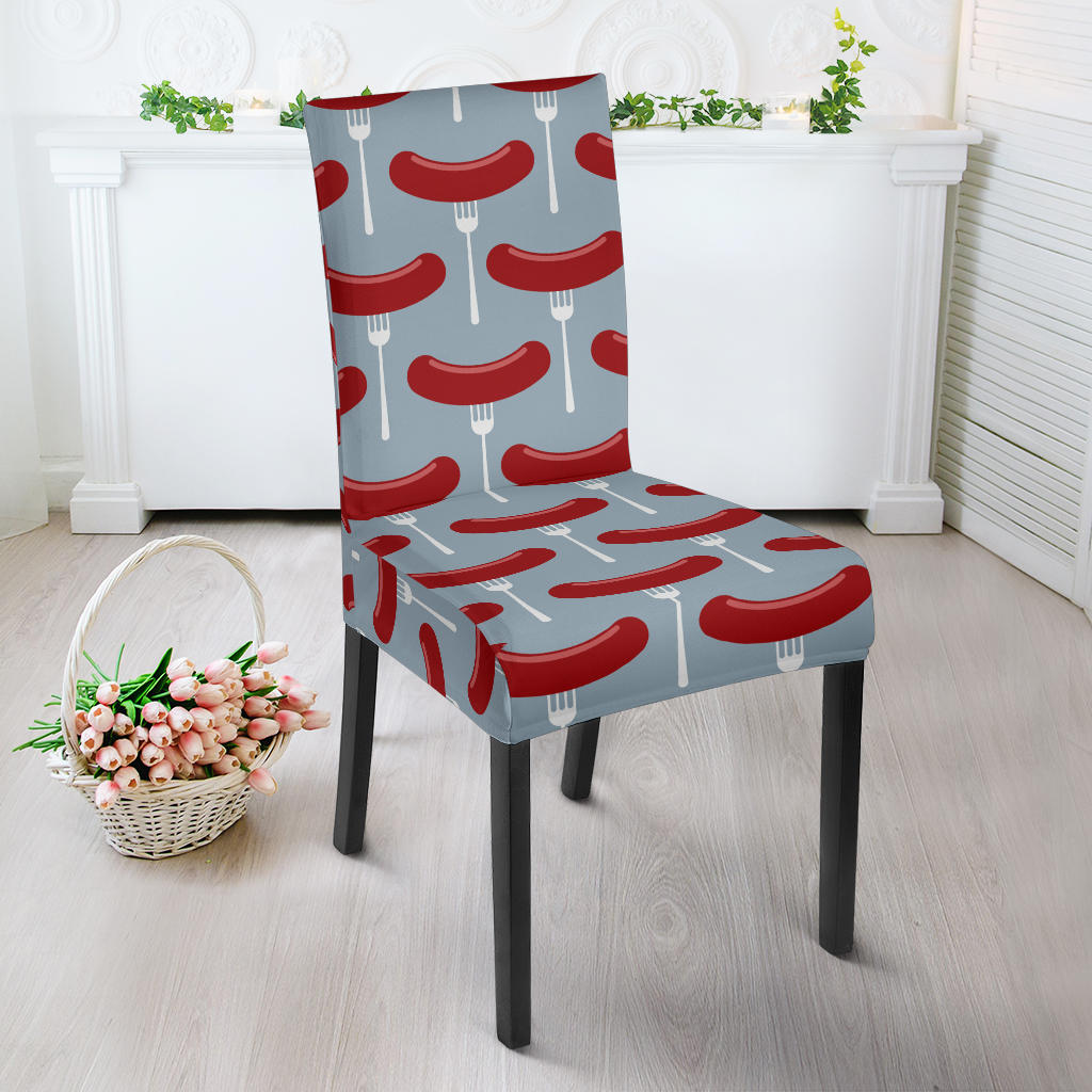 Sausage Pattern Print Design 02 Dining Chair Slipcover