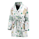 Cute Rhino Pattern Women'S Bathrobe