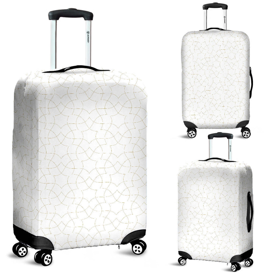 Arabic White Pattern Luggage Covers