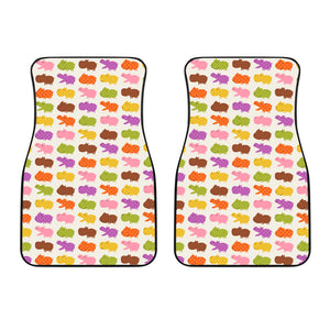 Hippopotamus Pattern Print Design 01 Front Car Mats