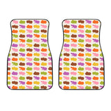 Hippopotamus Pattern Print Design 01 Front Car Mats