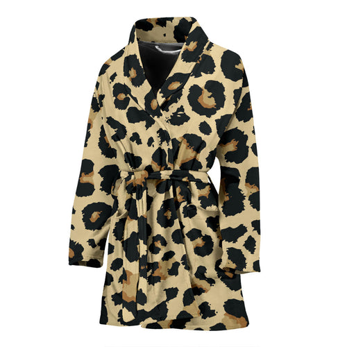Leopard Print Design Pattern Women'S Bathrobe