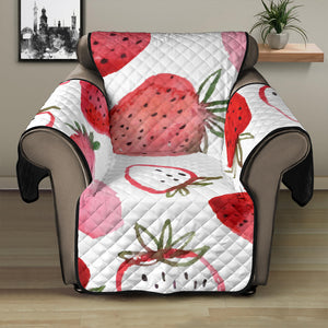 watercolor hand drawn beautiful strawberry pattern Recliner Cover Protector