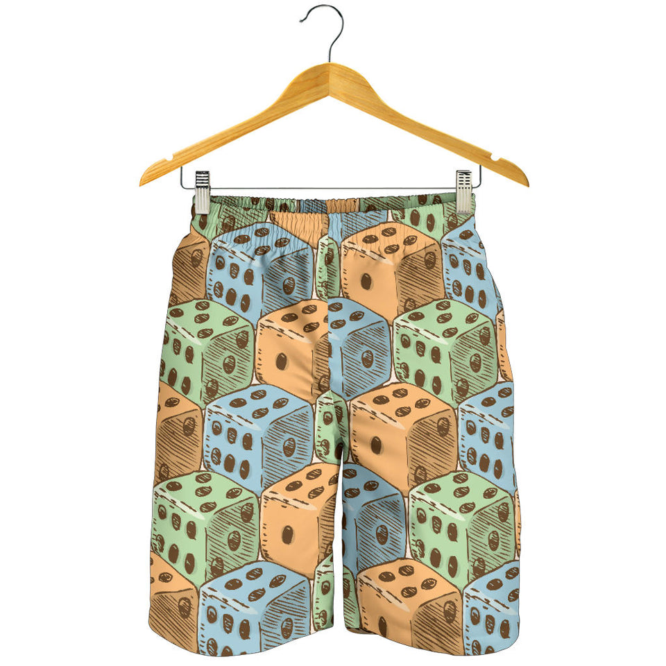 Dice Pattern Print Design 05 Men Shorts