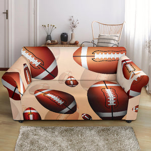 American Football Ball Design Pattern Loveseat Couch Slipcover