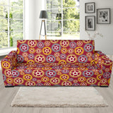 Gear Pattern Print Design 04 Sofa Slipcover