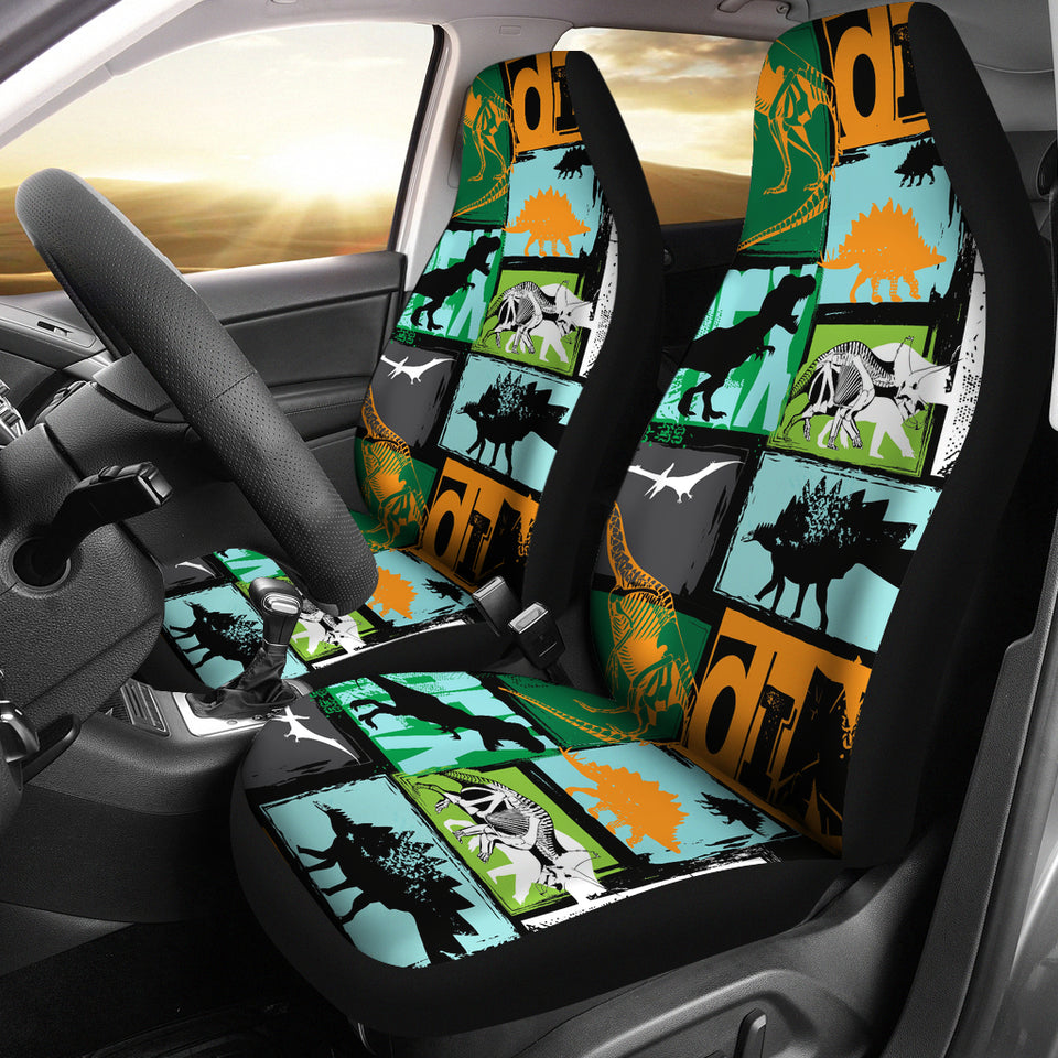 Dinosaurs Print Pattern Universal Fit Car Seat Covers