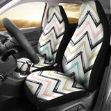 Zigzag  Chevron Paint Pattern  Universal Fit Car Seat Covers