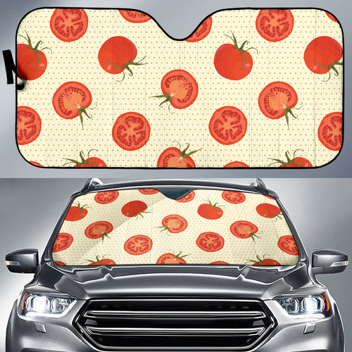 Tomato Dot Background Car Sun Shade