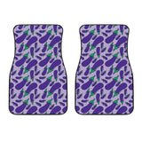 Eggplant Pattern Print Design 03 Front Car Mats