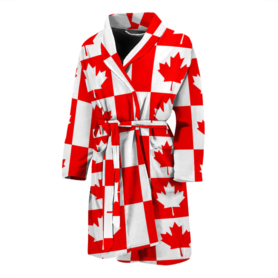 Canada Pattern Print Design 05 Men's Bathrobe