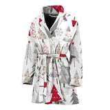 Cute Christmas Tree Pattern Women'S Bathrobe