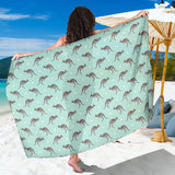 Kangaroo Pattern Background Sarong