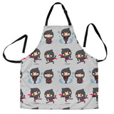 Cute Ninja Pattern Adjustable Apron