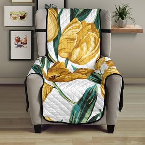yellow tulips pattern Chair Cover Protector