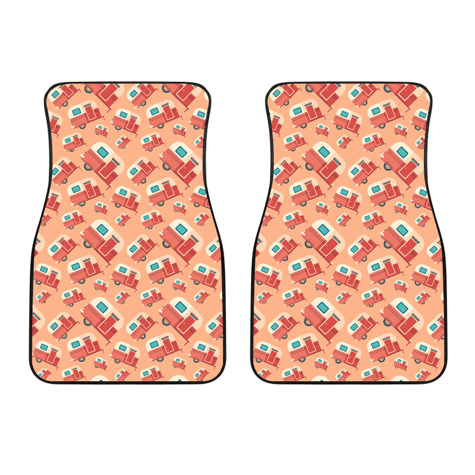 Camper Van Pattern Print Design 03 Front Car Mats