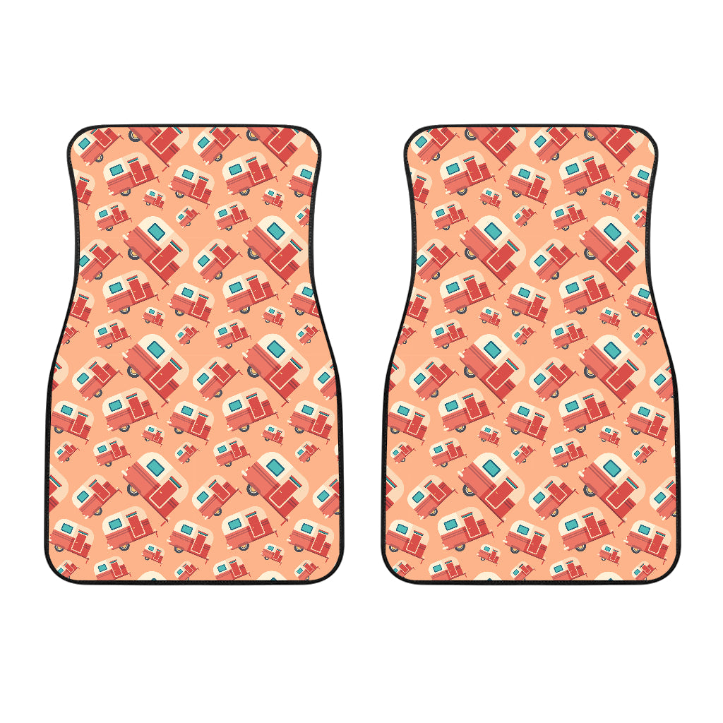 Camper Van Pattern Print Design 03 Front Car Mats