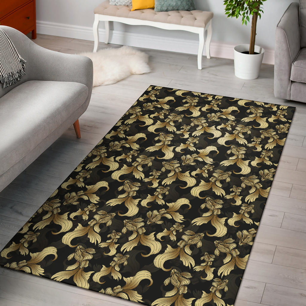 Goldfish Pattern Print Design 01 Area Rug