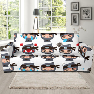 Cute Ninja Design Pattern Sofa Slipcover