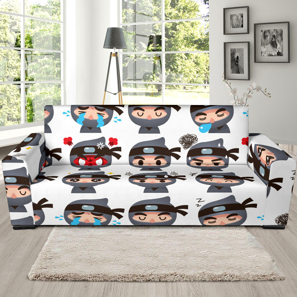 Cute Ninja Design Pattern Sofa Slipcover