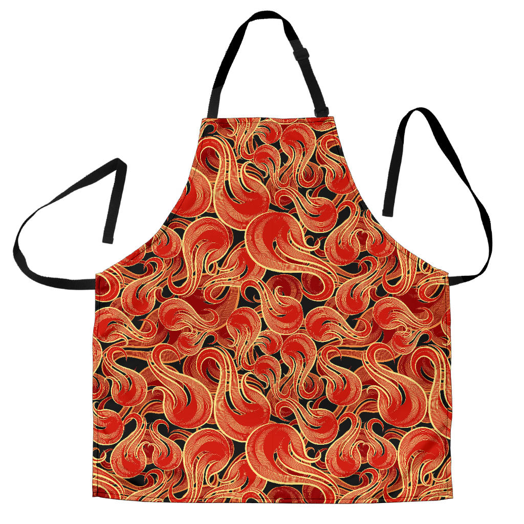 Fire Flame Pattern Adjustable Apron