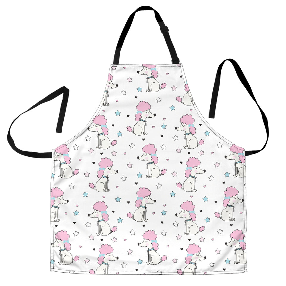 Cute Poodle Dog Star Pattern Adjustable Apron
